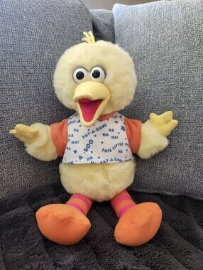 VINTAGE 1996 TYCO Sesame Street Big Bird Pat-a-Cake Talking Plush Toy - Works!